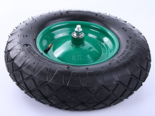 Schubkarrenrad Schubkarre Rad Räder Ersatzrad Luftrad Felge grün 4.00-8 4PR - 2