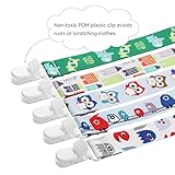 GAGAKU 5er Pack Schnullerband Stoff Schnullerkette mit Clip – Mehrfarbig - 4
