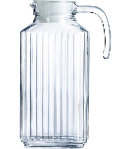 2 Carafes En Verre 1L Kadax - Avec Couvercle Et Poignée - Pour Thé, Jus, Limonade