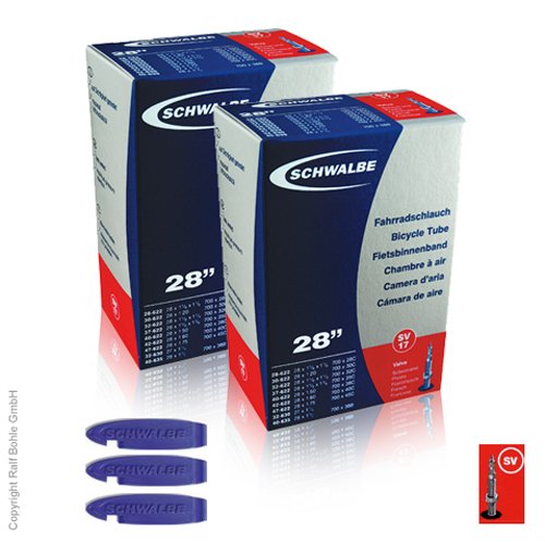 SCHWALBE Marathon Plus Tour 28″ (42-622) 2 Stück, Fahrradreifen Set für Trekking- Crossbike + 2 Schläuche SV 17 - 2