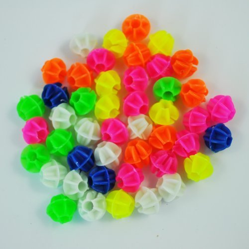 TOOGOO(R) 2 sacs de perles a rayons colorees pour velo Clip plastique