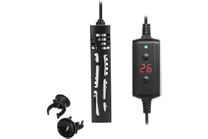 Nobleza - Riscaldatore per Acquario 10-50L， Riscaldamento per Acquario sommergibile da 50W， Riscaldatore per Serbatoio al Quarzo di Sicurezza， Regolatore di Temperatura Esterno (15-35°C)