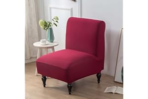 JORTUIO Copripoltrona Senza Braccioli Elasticizzato, 1 Posto Universale Senza Braccioli Copridivano,Moderna Antiscivolo Accent Chair Cover Protettiva Rimovibile Lavabile con Fondo Elastico
