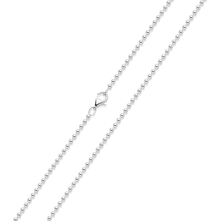 Kugelkette Aus 925 Silber – 4 Mm, Geschliffen, 40–100 Cm, Mit Karabiner