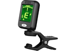 JOYO Accordatore elettronico digitale a clip per chitarra, basso, ukulele, violino, mandolino, sintonizzatore acustico banjo (JT-09)