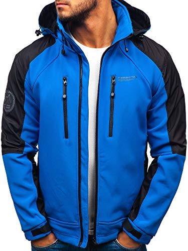 BOLF Softshell Blouson Veste à Capuche Imperméable et Respirante pour Homme Outdoor 4D4