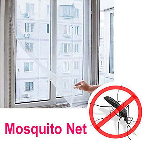 Yingwei DIY Weiß Fenster-Bildschirm Vorhang Schutz Flyscreen Ineinander greifen-Netz Insekt-Fliegen-Wanzen-Moskito-Motten-Tür Netting mit 150*130cm - 2