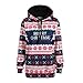 Produktbild Weihnachten Kleidung , Dasongff Damen Frohe Weihnachten Gedruckt Tops Frauen Hoodies Sweatshirt Pullover Bluse T-Shirt Kapuzenpullove Pulli (Blau, L)