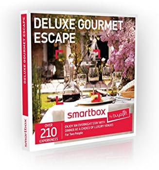 Buyagift One Night Deluxe Gourmet Escape Experience Gift Box - 210 luxurious venues for an overnight stay with evening meal and breakfast for two people