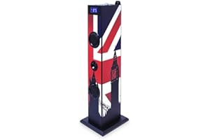 BigBen Sound Tower TW5 Union Jack inkl. Mikrofon, USB-Anschluss und Fernbedienung