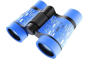 Anmete Binoculars for Kids 4 Times Children Binoculars Toy Compact Binoculars for Bird Watching Outdoor Explorer Shockproof Children Binoculars Safari Adventure Educational Binoculars Kids Age 3-12