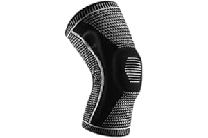 YAGEROD Knee Brace, Knee Compression Sleeve Support with Patella Gel Pads & Side Stabilizers, Medical Grade Knee Pads for Running,Meniscus Tear,Arthritis,Joint Pain Relief (XL,1 Black)