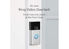 Ring Video Doorbell (2nd Gen) - rechargable battery powered, Wi-Fi doorbell security camera with two way talk, full HD video,