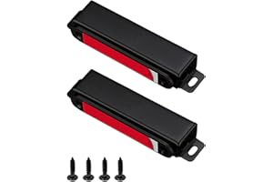 Aimant Porte Placard Puissant 40 kg Jiayi Lot de 2 Loquet Magnétiques Acier Inoxydable Loqueteaux de Porte Fermeture Aimanté pour Meuble Aimant Puissant Robuste pour Porte de Douche, Armoire, Noir