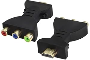 zdyCGTime Adaptadores de Audio y Video 2 HDMI RCA, señal Digital Divisor de 3 vías 1080P Convertidor de Interfaz de Adaptador de Audio HDMI a 3 RCA, Adecuado para PC, HDTV, DVD, proyector, etc.