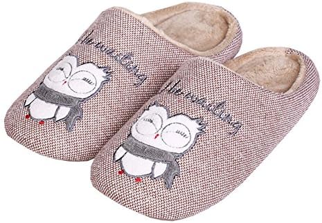 Yiwant Men's Slippers Comfort Cotton Washable Flat Closed Toe Ultra Lightweight Indoor Shoes With Non-Slip Sole, Coffee