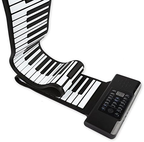 HSTV 88 Keys Portable Roll Up Piano With Built-In Speaker And Headphone Jack With USB MIDI Output And Sustain Pedal Interfaces