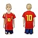 Produktbild JONGIGO Spanien National Team 10 Home 2018 Russland World Cup Kinder Fußball Trikot Set, Jungen, rot, L (11-12 Years Old)