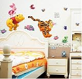 Zuolanyoulan Winnie the Pooh Muster Wandsticker Kinder Schlafzimmer Wandtattoos Wohnzimmer Dekorativen Entfernbare Wandaufkleber Raum Dekor Wall Sticker - 6