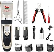 Petology Pet Hair Trimmer Professional Automatic Rechargeable with Extra Battery for Dog and Cat