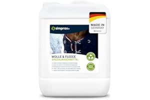 ‎SIMPRAX simprax® Pferdedecken Waschmittel als Vorbereitung für wirkungsvolle Imprägnierung I erneuert Atmungsaktivität, Effektiv gegen Schmutz für Sattelunterlagen, Synthetik & Baumwollendecken, OEKO