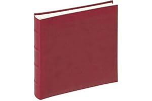walther design Fotoalbum weinrot 26 x 25 cm Kunstleder mit erhabene Bünde, Classic FA-371-R