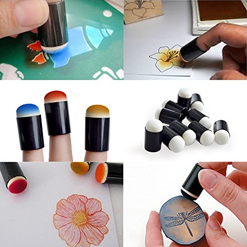 Finger Frottee Dauber mit Ein Fall für die Malerei Tintenpatrone Handwerk Karte Chalk Making Pack Of 40 - 2