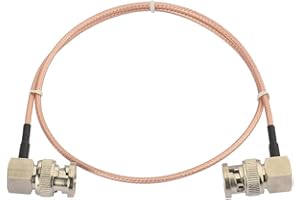 Superbat Câble SDI Court 3G HD 50cm Cordon SDI Coudé Fin Câble RG179 BNC Double Mâle à Angle Droit 75 ohms Pour Analyseur Oscilloscope Caméras HD-SDI Audio Vidéo (1 Pièce)