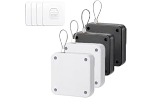 WOOLUCK® 4 Pezzi Chiudiporta Automatico, Chiudiporta Automatico con Sensore,Chiusura Porta Scorrevole con Coulisse per Casa, Ufficio, Tutte Porte