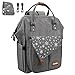 Produktbild Baby Wickelrucksack Wickeltasche Multifunktional Oxford Große Kapazität Babytasche Kein Formaldehyd Reise Rucksack für Unterwegs,Mama Wickeltasche Rucksack Reisetasche (Schneeflocke Grau)