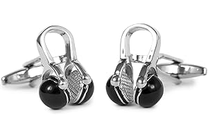 Gemelolandia | Gemelos de Boda Auriculares de DJ Plateados | Gemelos Originales Para Camisas | Para Hombres y Niños | Regalos Para Bodas, Comuniones, Bautizos y Otros Eventos