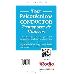 Test Psicotécnicos. Conductor. Transporte de Viajeros. (OPOSICIONES)