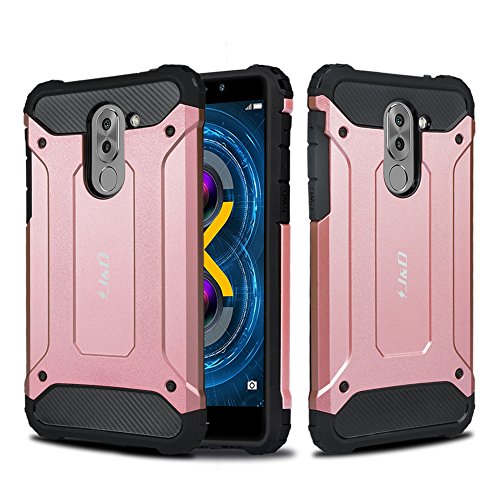 Honor 6X Funda  J D  Armadura Delgada   Doble Capa   Protecci  n Pesada  H  brida Resistente Funda Protectora y Robusta para Huawei Honor 6X - Rosa Oro