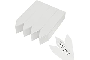 LEEWYOU 200 Piezas Etiquetas Plantas Plastico, 10cm X 2cm Planta Etiquetas de Plástico,Etiquetas para Plantas Jardineria Exterior, Marcadores de Jardín Reutilizable (1)