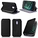 Produktbild Lenovo Motorola Moto G4 PLAY 2016 5 zol 4G/LTE Dual Sim l Tasche Leder Hülle Schwarz Cover mit Stand - Zubehör Etui shell smartphone Lenovo Moto G 4 Play Shell Flip Case Schutzhülle XT1602 (PU Leder, Handytasche Schwarz) - XEPTIO accessories