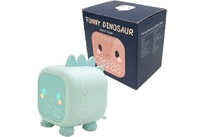 Hsthe Sea Digital barnv?ckarklocka med nattljus Snooze Timer Temperatur Sleep Trainer Gr?n