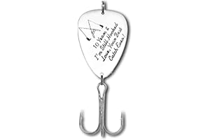 DABIHU 10th Anniversary Hook Gift For Him Fishing Lure Gifts Fisherman Gifts for Husband Boyfriend 10 Years Anniversary Hook Gifts Wedding Anniversary Birthday Gifts Valentines Day Gifts Fishing Hooks Gift