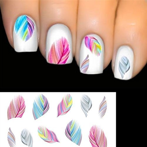 ELENXS® Beauty Zubehör Nail Art Wassertransfer Abziehbild-Aufkleber Regenbogenträume