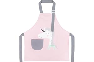 FenFang Delantal para Niños, Delantal Pintura Infantil, Delantales Cocina Impermeable, Delantales de Chef Artista para Pintar Hornear Jardín Fiesta Navidad Regalo para 2-12 Años