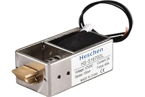 ‎HESCHEN Heschen Magnet-Elektromagnetnetz, HS-S1670DL, DC12V 3A 40N, 10mm Hub, Push Pull Type Open Frame Türschloss