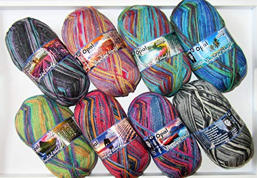Opal / Laine à Chaussettes / 4 Plis / 8 x 100 g. Beau Monde 2019. !