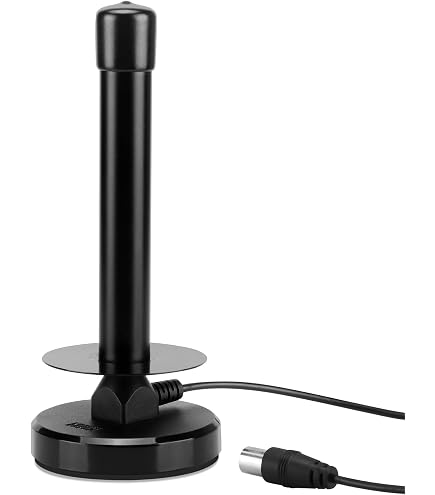 Antenna DTA240 Per TV Digitale Terrestre – Interna/esterna, Portatile, Con Base Magnetica E Cavo 2m, Per DVB-T E DAB