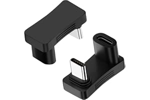 Seminer Adapter USB C 180 stopni kątowy (2 sztuki), wtyczka USB C 3.1 do gniazda w kształcie litery U, adapter typu C, transfer danych, wtyczka kompatybilna z Steam Deck, tabletem USB-C i telefonem