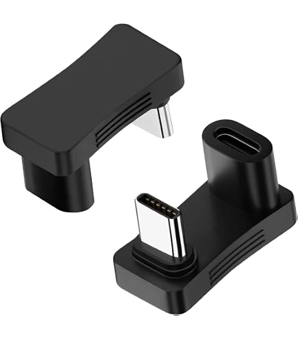 HENGBIRD USB-C 90° Adapter (2 Stuks) – 24-pins, USB4 40 Gbps, 100W PD, 8K Video-ondersteuning – Compatibel Met Galaxy, Pixel, Huawei En Meer