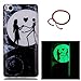 Produktbild Schutzhülle für Xiaomi Mi 5s, GOCDLJ Ultra Thin TPU Luminous Fluoreszierendes Licht Leuchtende Nacht Hülle Muster Gel Skin Transparent Bumper Rand Cover Tasche Bunte Handyhülle Protective Case Schale schützende Durchsichtig Rückschale Clear Rubber Pattern Fall Handytasche Weiche Ränder Etui + Chinesischer Stil Rote Armbänder für Xiaomi Mi 5s Design Mond und Paar
