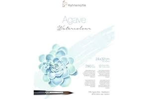 HAHNEMÜHLE Agave Watercolour, 290 g/m², 24 x 32, 12 fogli