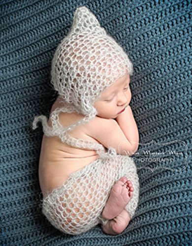 Jastore ® Foto Fotografie Prop Baby Kostüm Netter Seidenraupe häkel Stricken Handarbeit