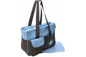 GMMH 2 tlg Wickeltasche Pflegetasche Windeltasche Babytasche Farbauswahl 2130 (blau)