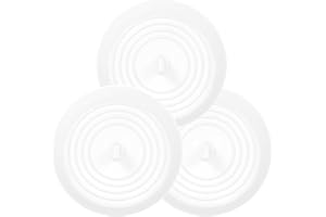 tifanso Universal Bath Stopper, Upgraded Silicon Drain Stopper for Kitchen Sink & Basin, Bathtub & Bathroom Plug | 6 inches (3*White)