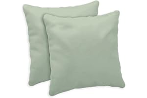 GIOVANNI DOLCINOTTI MADE IN ITALY Giovanni Dolcinotti | Set 2 Federe Cuscini Divano 40x40 - Copricuscini Decorativi - 100% Cotone - Fodere con Cerniera Nascosta - Bamboo - Modello Atlanta